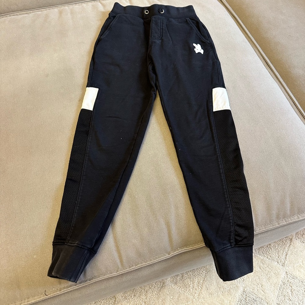 Psycho Bunny black kids’ sweatpants, size Small.